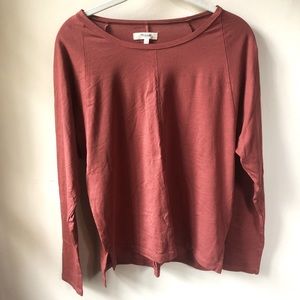 Madewell rust colored dolman long sleeve top